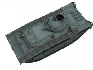 lowpoly lvta4 light tank 3D Model