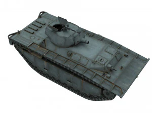 lowpoly lvta4 light tank 3D Model