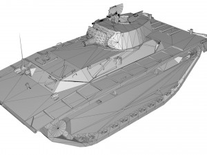 lowpoly lvta4 light tank 3D मॉडल