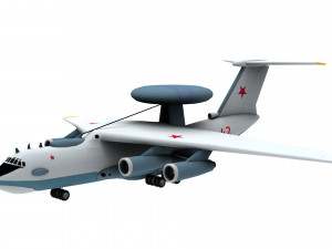 lowpoly a-50 mainstay aircraft 3Dモデル