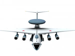 lowpoly a-50 mainstay aircraft 3D Model