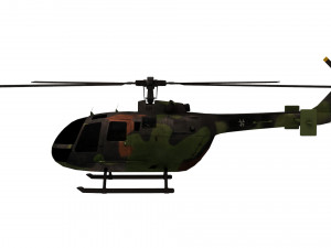 lowpoly bo-105 helicopter Modelo 3D