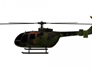 lowpoly bo-105 helicopter 3D Model