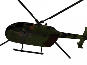 lowpoly bo-105 helicopter 3D Model