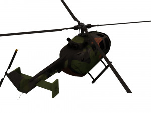 lowpoly bo-105 helicopter Modelo 3D