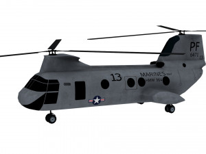 lowpoly ch-46 helicopter 3Dモデル