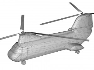 lowpoly ch-46 helicopter 3D Modell