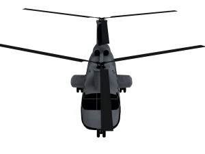 lowpoly ch-46 helicopter 3D Model