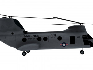 lowpoly ch-46 helicopter 3D Modell