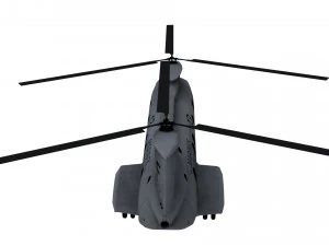 lowpoly ch-46 helicopter 3D Model