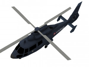 lowpoly dauphin-2 helicopter 3D Model