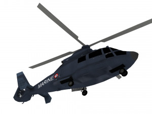 lowpoly dauphin-2 helicopter 3D Model