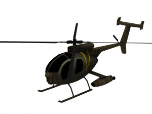 lowpoly defender 500 helicopter 3Dモデル