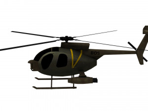 lowpoly defender 500 helicopter Modèle 3D