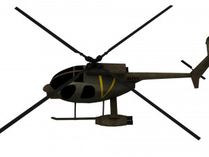 lowpoly defender 500 helicopter Modèle 3D