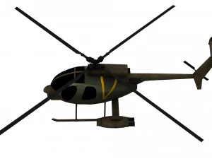 lowpoly defender 500 helicopter 3D Model