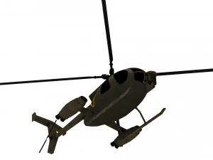 lowpoly defender 500 helicopter 3D Model