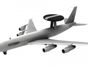 lowpoly e-3a sentry airplane 3Dモデル