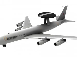 pesawat penjaga lowpoly e-3a Model 3D