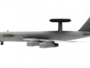 lowpoly e-3a sentry airplane 3D Модель