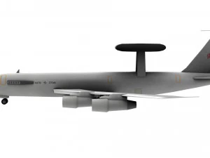 lowpoly e-3a sentry airplane 3D Model