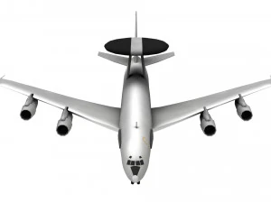 lowpoly e-3a sentry airplane 3D Model
