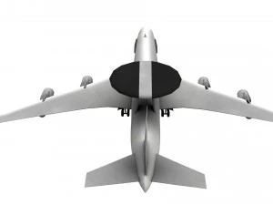 lowpoly e-3a sentry airplane 3D Model