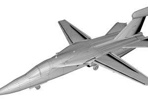 lowpoly ef-111a raven aircraft 3Dモデル