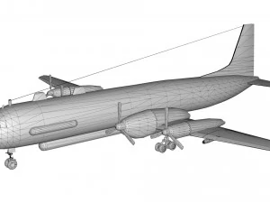 lowpoly il-20 coot-a airplane 3D Model