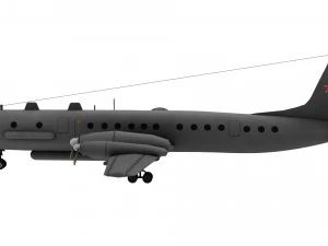lowpoly il-20 coot-a airplane 3D Model