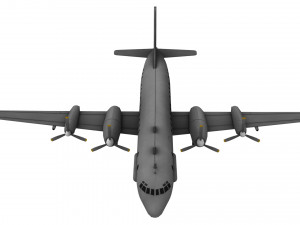 lowpoly il-20 coot-a airplane 3D Модель