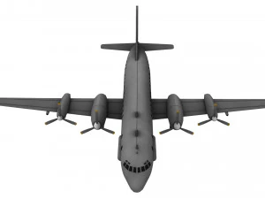 lowpoly il-20 coot-a airplane 3D Model