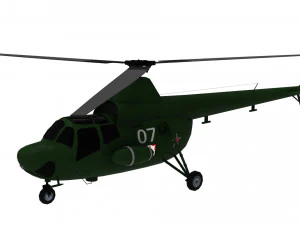 helicóptero lowpoly mi 1 lebre Modelo 3D