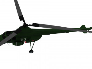 lowpoly mi 1 hare helicopter 3D Модель