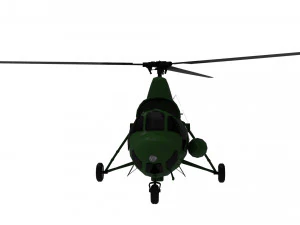 lowpoly mi 1 hare helicopter 3D Model
