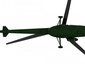lowpoly mi 1 hare helicopter 3D Модель