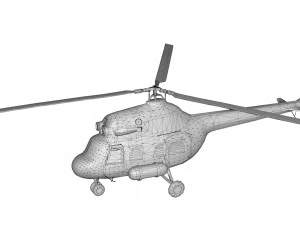 lowpoly mi-2 hoplite helicopter 3D Model