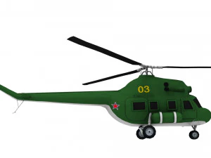 lowpoly mi-2 hoplite helicopter 3D Model
