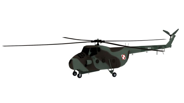 lowpoly mi-4 hound 3D Model .c4d .max .obj .3ds .fbx .stl .blend 