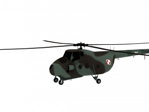 lowpoly mi-4 hound  3D Model