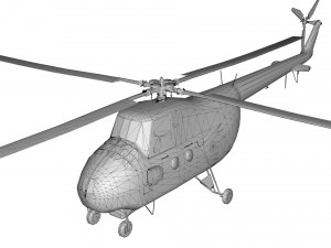 lowpoly mi-4 hound 3D Model