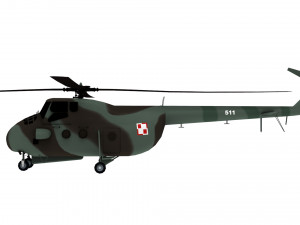 lowpoly mi-4 hound 3D Model