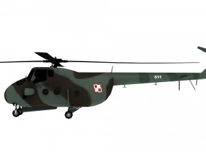 lowpoly mi-4 hound 3D Model