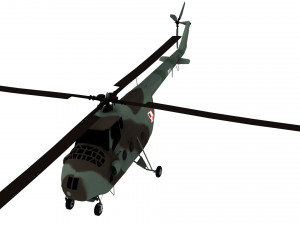 lowpoly mi-4 hound 3D Model