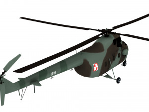 lowpoly mi-4 hound 3D Model