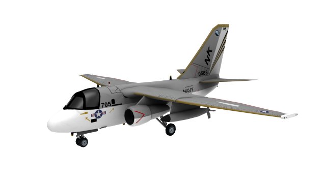 lowpoly s-3 viking aircraft model low-poly 3D 모델 .c4d .max .obj .3ds .fbx .stl .blend 
