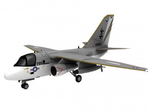 lowpoly s-3 viking aircraft model low-poly 3Dモデル