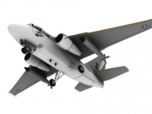 lowpoly s-3 viking aircraft model low-poly 3D 모델