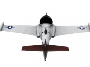 lowpoly a-37 aircraft model low-poly 3D Model