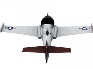lowpoly a-37 aircraft model low-poly 3D Model